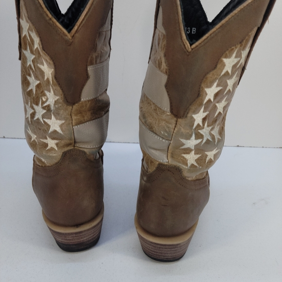 JB Dillon Reserve Patriot Tan Leather Western Boots Size 9 1/2 B - Picture 4 of 11